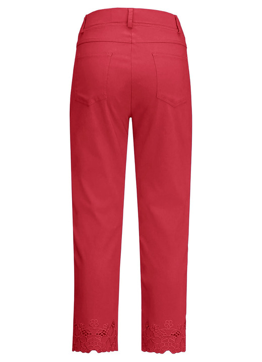 Hosen - Hose mit floralen Lochstickereien, in Größe 018 bis 052, in Farbe WEISS Ansicht 8