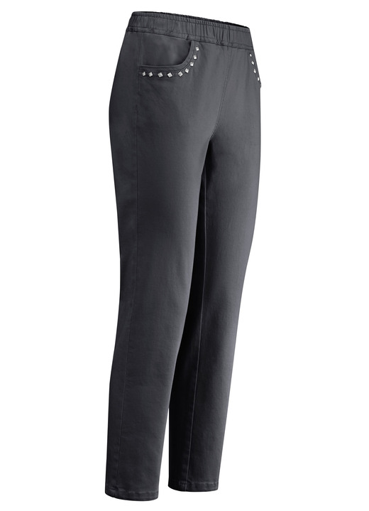 Hosen mit Knopf- und Reißverschluss - Jeans in 7/8-Länge, in Größe 019 bis 058, in Farbe BEIGE Ansicht 7