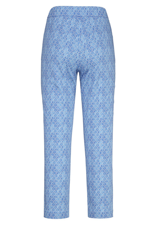 Hosen - Hose in aktueller Dessinierung, in Größe 018 bis 052, in Farbe AZURBLAU-WEISS Ansicht 2