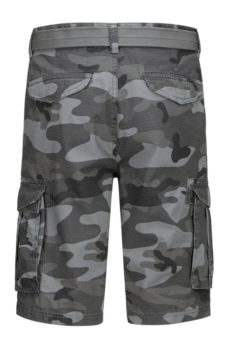 Shorts & Bermudas - Bermudas mit Gürtel und Cargotaschen in 2 Farben Ansicht 3 Shorts & Bermudas - Bermudas mit Gürtel und Cargotaschen in 2 Farben, in Größe 046 bis 062, in Farbe ANTHRAZIT-GRAU Ansicht 3