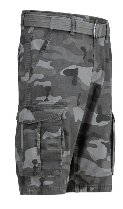 Shorts & Bermudas - Bermudas mit Gürtel und Cargotaschen in 2 Farben Ansicht 2 Shorts & Bermudas - Bermudas mit Gürtel und Cargotaschen in 2 Farben, in Größe 046 bis 062, in Farbe ANTHRAZIT-GRAU Ansicht 2