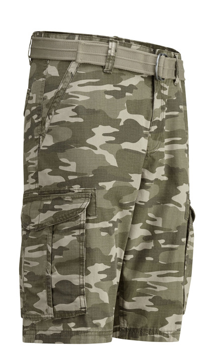 Shorts & Bermudas - Bermudas mit Gürtel und Cargotaschen in 2 Farben Ansicht 5 Shorts & Bermudas - Bermudas mit Gürtel und Cargotaschen in 2 Farben, in Größe 046 bis 062, in Farbe ANTHRAZIT-GRAU Ansicht 5