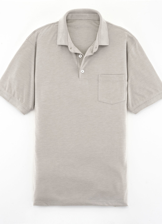 - Poloshirt in 4 Farben, in Größe 046 bis 062, in Farbe BEIGE