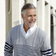 Pullover & Strickmode - V-Pullover mit Streifen- und Strukturdessin – Farbe MARINE-GRAU – Ansicht 2 Pullover & Strickmode - V-Pullover mit Streifen- und Strukturdessin, in Größe 046 bis 062, in Farbe MARINE-GRAU – Farbe MARINE-GRAU – Ansicht 2