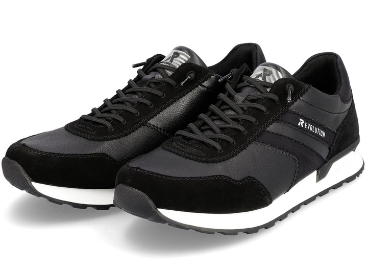 - Schnür-Sneaker mit herausnehmbarem Textilfußbett, in Größe 040 bis 047, in Farbe SCHWARZ Ansicht 4