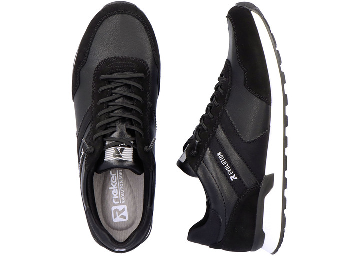 - Schnür-Sneaker mit herausnehmbarem Textilfußbett, in Größe 040 bis 047, in Farbe SCHWARZ Ansicht 5