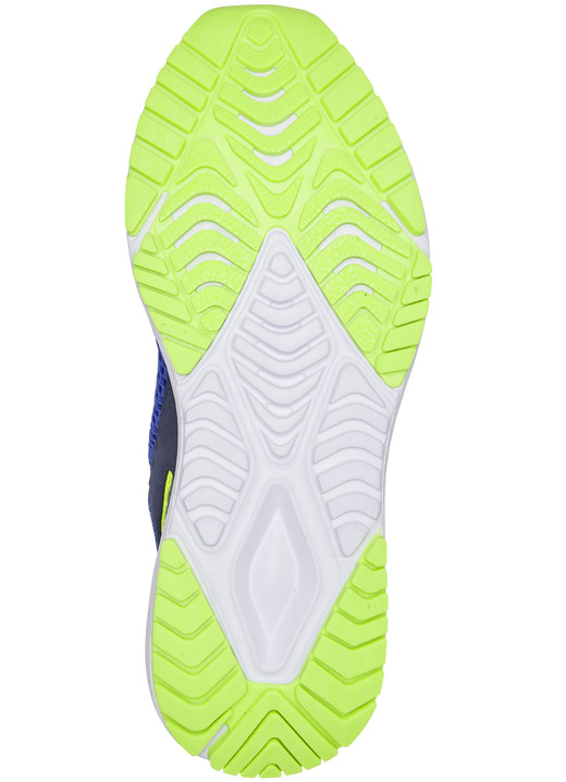 - Sabot aus Textilmaterial mit Synthetikbesätzen, in Größe 040 bis 046, in Farbe BLAU-LIMONE Ansicht 3