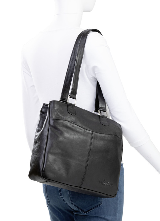 Taschen - Laurina, Tasche, Damen, aus Leder, in Farbe SCHWARZ Ansicht 3