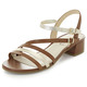 Sandaletten & Pantoletten - Caprice Sandalette aus teilweise metallisiertem Nappaleder – Farbe COGNAC-GOLD – Ansicht 1 Sandaletten & Pantoletten - Caprice Sandalette aus teilweise metallisiertem Nappaleder, in Größe 3 1/2 bis 8, in Farbe COGNAC-GOLD – Farbe COGNAC-GOLD – Ansicht 1