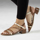 Sandaletten & Pantoletten - Caprice Sandalette aus teilweise metallisiertem Nappaleder – Farbe COGNAC-GOLD – Ansicht 2 Sandaletten & Pantoletten - Caprice Sandalette aus teilweise metallisiertem Nappaleder, in Größe 3 1/2 bis 8, in Farbe COGNAC-GOLD – Farbe COGNAC-GOLD – Ansicht 2