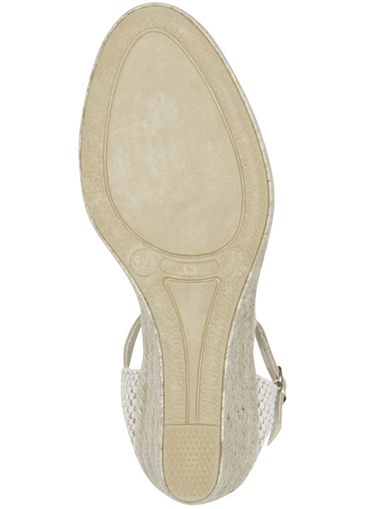 Sandaletten & Pantoletten - Sandalette aus Textilmaterial Ansicht 3 Sandaletten & Pantoletten - Sandalette aus Textilmaterial, in Größe 036 bis 042, in Farbe ECRU-BLAU Ansicht 3