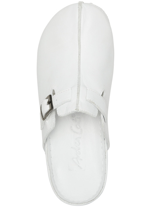 - Andrea Conti Clog aus weichem Nappaleder, in Größe 037 bis 041, in Farbe WEISS Ansicht 2