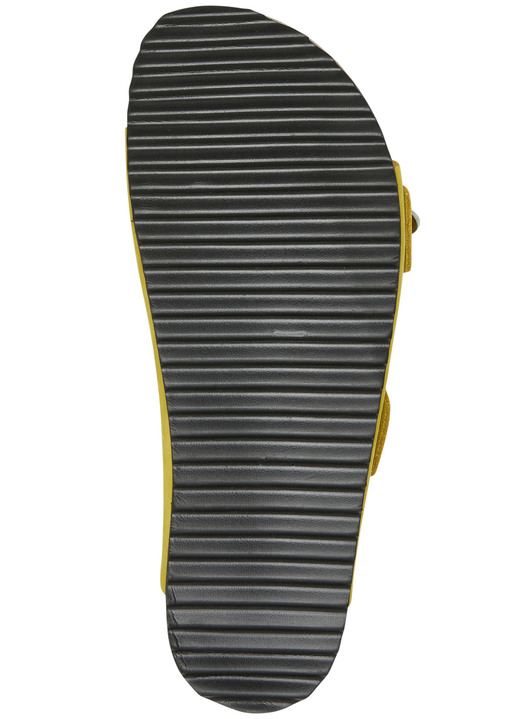 Sandaletten & Pantoletten - Andrea Conti Pantolette mit bunt bedrucktem Lederfußbett, in Größe 036 bis 042, in Farbe BRAUN Ansicht 12