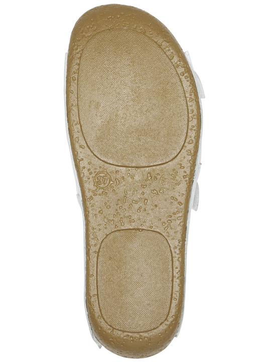 - Andrea Conti Pantolette mit zwei verstellbaren Klettspangen, in Größe 036 bis 042, in Farbe WEISS Ansicht 3