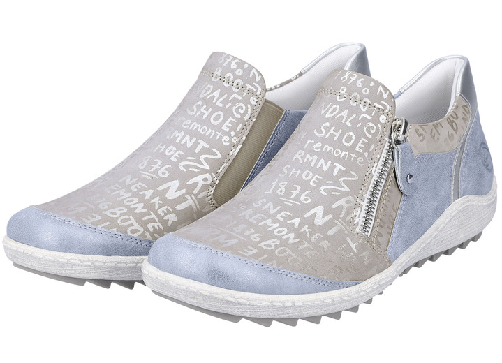 Slipper & Schnürschuhe - Remonte Slipper mit herausnehmbarer Einlage Ansicht 4 Slipper & Schnürschuhe - Remonte Slipper mit herausnehmbarer Einlage, in Größe 036 bis 042, in Farbe BLEU-SILBERGRAU Ansicht 4