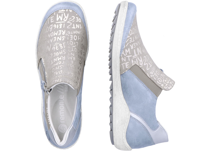 Slipper & Schnürschuhe - Remonte Slipper mit herausnehmbarer Einlage, in Größe 036 bis 042, in Farbe BLEU-SILBERGRAU Ansicht 5