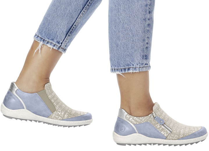 Slipper & Schnürschuhe - Remonte Slipper mit herausnehmbarer Einlage, in Größe 036 bis 042, in Farbe BLEU-SILBERGRAU Ansicht 7