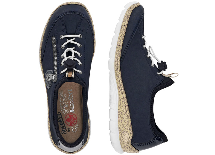 Slipper & Schnürschuhe - Rieker, sportliche Damen-Sneaker, mit MemoSoft Decksohle, in Größe 036 bis 042, in Farbe DUNKELBLAU Ansicht 5