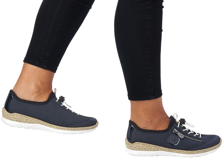 Slipper & Schnürschuhe - Rieker, sportliche Damen-Sneaker, mit MemoSoft Decksohle, in Größe 036 bis 042, in Farbe DUNKELBLAU Ansicht 7