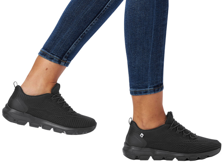 - Rieker Sneaker mit elastischer Zierschnürung, in Größe 036 bis 043, in Farbe SCHWARZ Ansicht 7