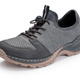 Sport- & Freizeitschuhe - Rieker Sneaker mit herausnehmbarer MemoSoft-Textileinlage, in Größe 036 bis 043, in Farbe GRAU – Farbe GRAU – Ansicht 1