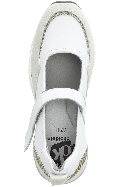 Weite H - ELENA EDEN Spangenschuh mit Glitzereinsätzen Ansicht 2 Weite H - ELENA EDEN Spangenschuh mit Glitzereinsätzen, in Größe 036 bis 042, in Farbe WEISS-EISGRAU Ansicht 2