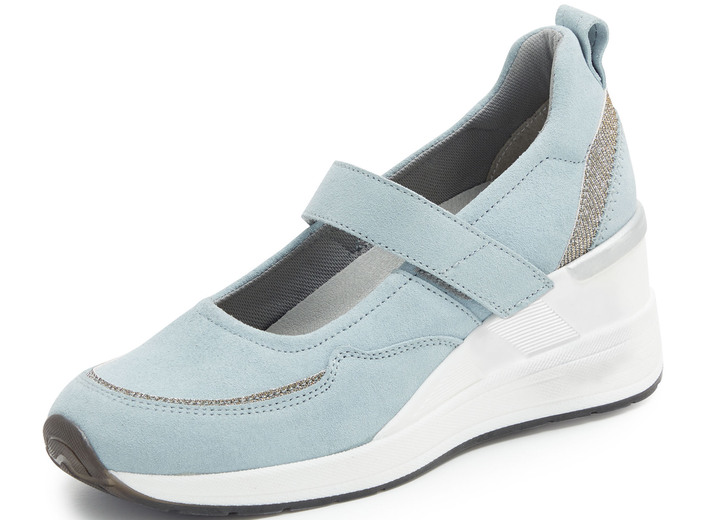 Weite H - ELENA EDEN Spangenschuh mit Glitzereinsätzen Ansicht 4 Weite H - ELENA EDEN Spangenschuh mit Glitzereinsätzen, in Größe 036 bis 042, in Farbe WEISS-EISGRAU Ansicht 4