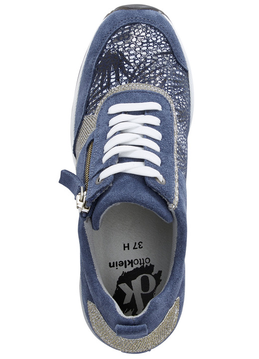 Schuhe - ELENA EDEN Schnürschuh mit glänzend bedrucktem Elastikmaterial, in Größe 036 bis 042, in Farbe BLAU Ansicht 2