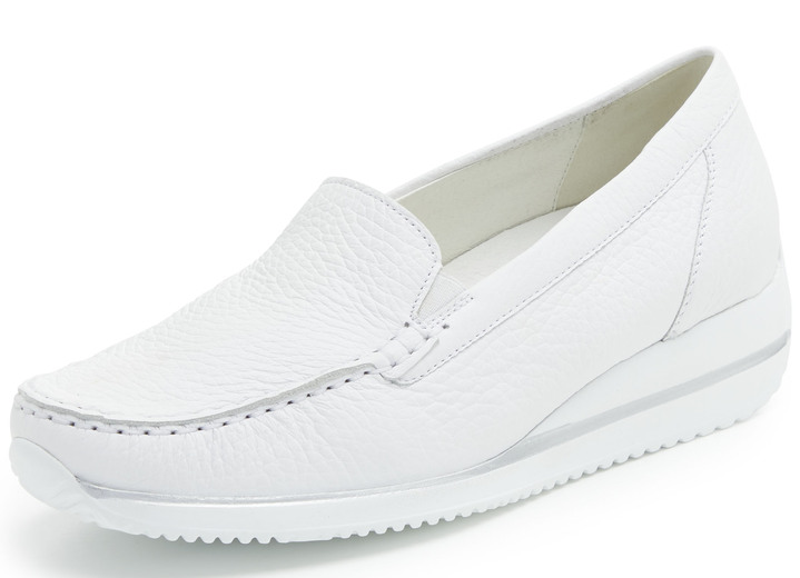 Slipper & Schnürschuhe - Waldläufer, bequeme Damen-Slipper, Weite H, mit herausnehmbarem Fußbett, in Größe 3 1/2 bis 8, in Farbe DUNKELBLAU Ansicht 4