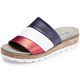 Sandaletten & Pantoletten - ELENA EDEN, bequeme Damen-Pantoletten, Weite G, mit herausnehmbarem Fußbett, in Größe 035 bis 042, in Farbe BLAU-WEISS-ROT – Farbe BLAU-WEISS-ROT – Ansicht 1
