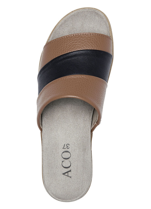 Sandaletten & Pantoletten - ELENA EDEN, bequeme Damen-Pantoletten, Weite G, mit herausnehmbarem Fußbett Ansicht 6 Sandaletten & Pantoletten - ELENA EDEN, bequeme Damen-Pantoletten, Weite G, mit herausnehmbarem Fußbett, in Größe 035 bis 042, in Farbe BLAU-WEISS-ROT Ansicht 6