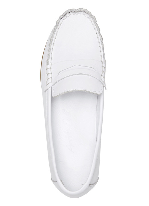 - Andrea Conti Mokassin-Slipper aus Nappaleder, in Größe 036 bis 042, in Farbe WEISS Ansicht 2