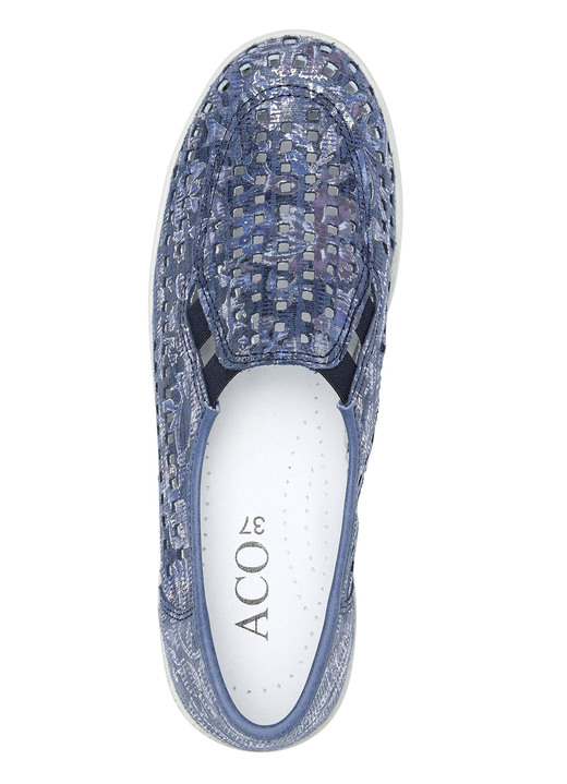 Slipper & Schnürschuhe - ELENA EDEN, sommerliche Damen-Slipper, Weite G, mit herausnehmbarem Fußbett, in Größe 036 bis 042, in Farbe JEANS Ansicht 2