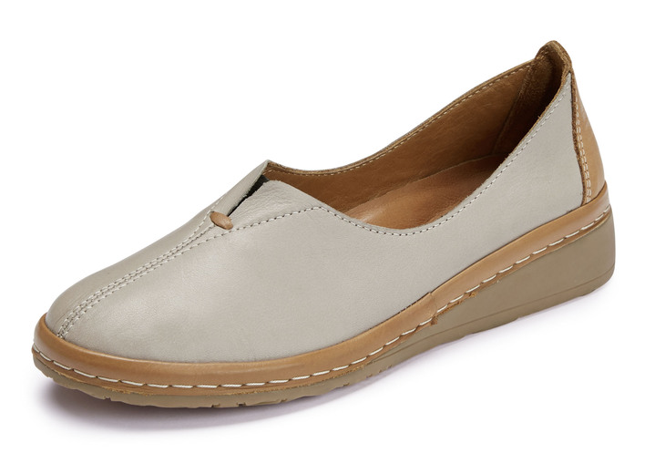 Slipper & Schnürschuhe - ELENA EDEN Slipper aus Rind-Nappaleder, in Größe 036 bis 042, in Farbe COGNAC Ansicht 4