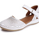 Sandaletten & Pantoletten - ELENA EDEN, sommerliche Damen-Sandalen, Weite G, aus Leder – Farbe WEISS – Ansicht 1 Sandaletten & Pantoletten - ELENA EDEN, sommerliche Damen-Sandalen, Weite G, aus Leder, in Größe 036 bis 042, in Farbe WEISS – Farbe WEISS – Ansicht 1