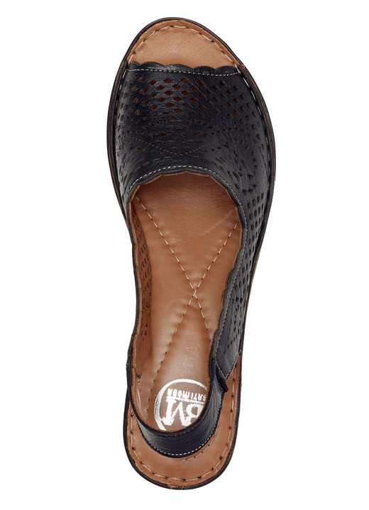 Sandaletten & Pantoletten - ELENA EDEN, sommerliche Damen-Sandaletten, Weite G, aus Leder, in Größe 036 bis 042, in Farbe JEANS Ansicht 5