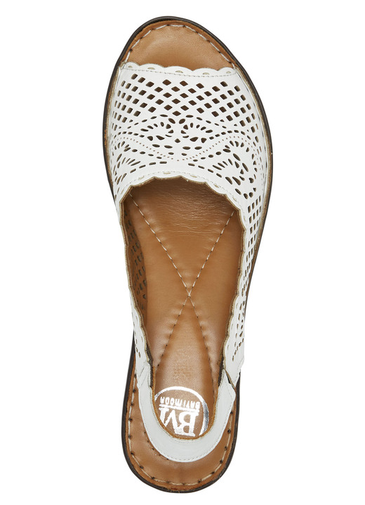 Sandaletten & Pantoletten - ELENA EDEN, sommerliche Damen-Sandaletten, Weite G, aus Leder, in Größe 036 bis 042, in Farbe JEANS Ansicht 8