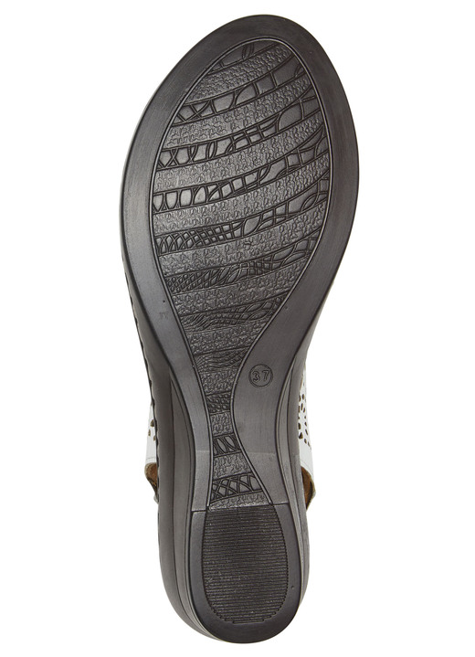 Sandaletten & Pantoletten - ELENA EDEN, sommerliche Damen-Sandaletten, Weite G, aus Leder, in Größe 036 bis 042, in Farbe JEANS Ansicht 9