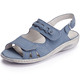 Sandaletten & Pantoletten - Waldläufer, bequeme Damen-Sandalen, Weite G, mit herausnehmbarem Fußbett, in Größe 3 1/2 bis 8, in Farbe JEANSBLAU – Farbe JEANSBLAU – Ansicht 1