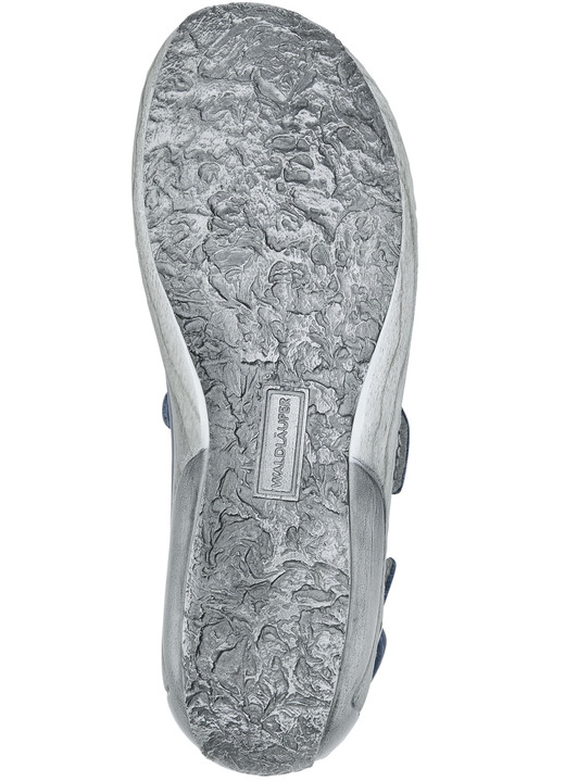 Sandaletten & Pantoletten - Waldläufer, bequeme Damen-Sandalen, Weite G, mit herausnehmbarem Fußbett, in Größe 3 1/2 bis 8, in Farbe JEANSBLAU Ansicht 4