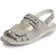 Sandaletten & Pantoletten - Waldläufer, bequeme Damen-Sandalen, Weite G, mit herausnehmbarem Fußbett, in Größe 3 1/2 bis 8, in Farbe JEANSBLAU – Farbe TAUPE – Ansicht 1