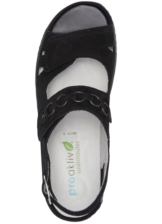 Sandaletten & Pantoletten - Waldläufer, bequeme Damen-Sandalen, Weite G, mit herausnehmbarem Fußbett, in Größe 3 1/2 bis 8, in Farbe JEANSBLAU Ansicht 9