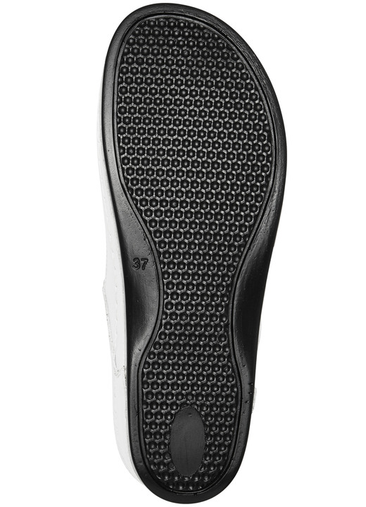 - Gemini Pantolette mit dekorativem Gummizug, in Größe 036 bis 042, in Farbe WEISS Ansicht 3