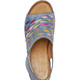 Sandaletten & Pantoletten - Gemini Sandalette mit raffinierten, bunten Flechtdurchzügen – Farbe JEANS – Ansicht 3 Sandaletten & Pantoletten - Gemini Sandalette mit raffinierten, bunten Flechtdurchzügen, in Größe 036 bis 042, in Farbe JEANS – Farbe JEANS – Ansicht 3