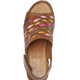 Sandaletten & Pantoletten - Gemini Sandalette mit raffinierten, bunten Flechtdurchzügen – Farbe COGNAC – Ansicht 2 Sandaletten & Pantoletten - Gemini Sandalette mit raffinierten, bunten Flechtdurchzügen, in Größe 036 bis 042, in Farbe JEANS – Farbe COGNAC – Ansicht 2