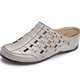 Sandaletten & Pantoletten - Gemini, sommerliche Damen-Clogs, Weite G, mit Gummizug – Farbe TAUPE – Ansicht 1 Sandaletten & Pantoletten - Gemini, sommerliche Damen-Clogs, Weite G, mit Gummizug, in Größe 036 bis 042, in Farbe MARINE – Farbe TAUPE – Ansicht 1