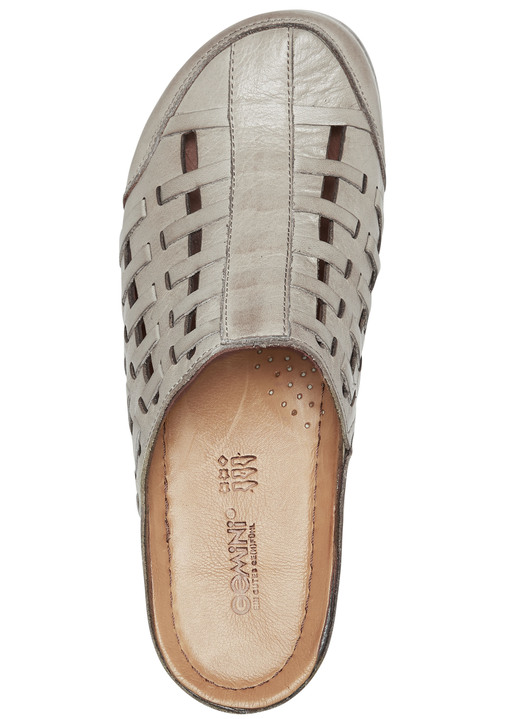 Sandaletten & Pantoletten - Gemini, sommerliche Damen-Clogs, Weite G, mit Gummizug Ansicht 5 Sandaletten & Pantoletten - Gemini, sommerliche Damen-Clogs, Weite G, mit Gummizug, in Größe 036 bis 042, in Farbe MARINE Ansicht 5