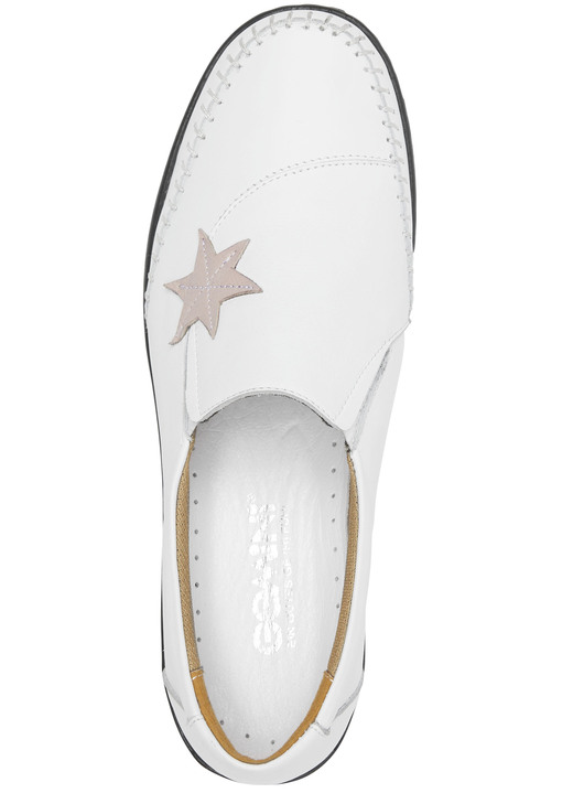 Slipper & Schnürschuhe - Gemini Slipper mit Leder-Applikation, in Größe 036 bis 042, in Farbe MARINE Ansicht 6