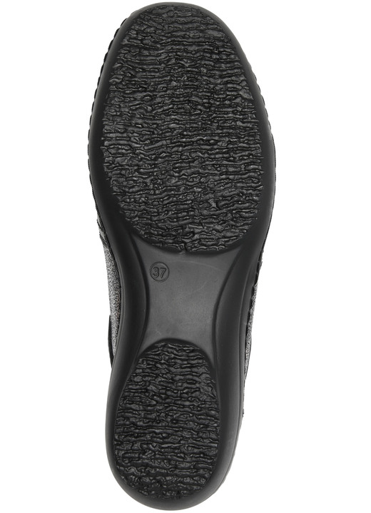 Weite H - ELENA EDEN, bequeme Damen-Slipper, Weite H, mit herausnehmbarem Fußbett, in Größe 036 bis 043, in Farbe SCHWARZ Ansicht 3