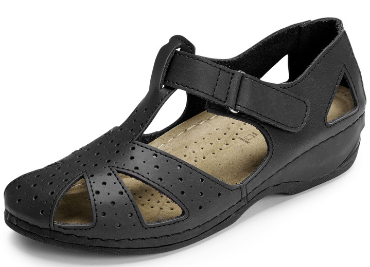 Sandaletten & Pantoletten - ELENA EDEN, klassische Damen-Sandalen, Weite H, mit Klettverschluss, in Größe 036 bis 042, in Farbe WEISS Ansicht 4